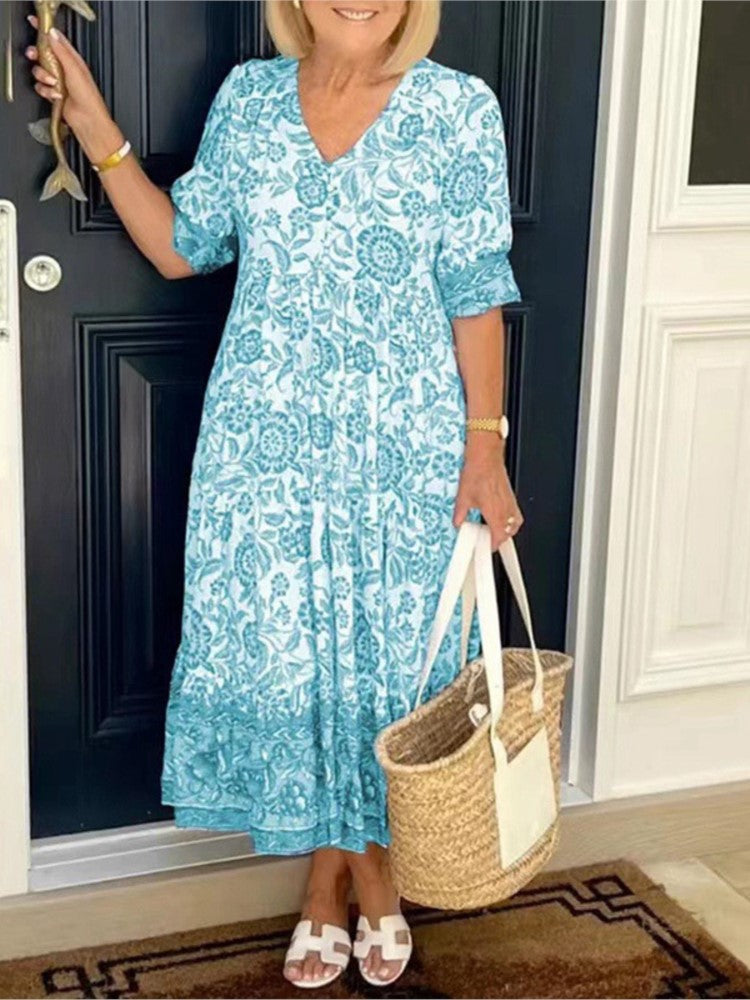 Levoire | Robe d'été décontractée Bleu Clair