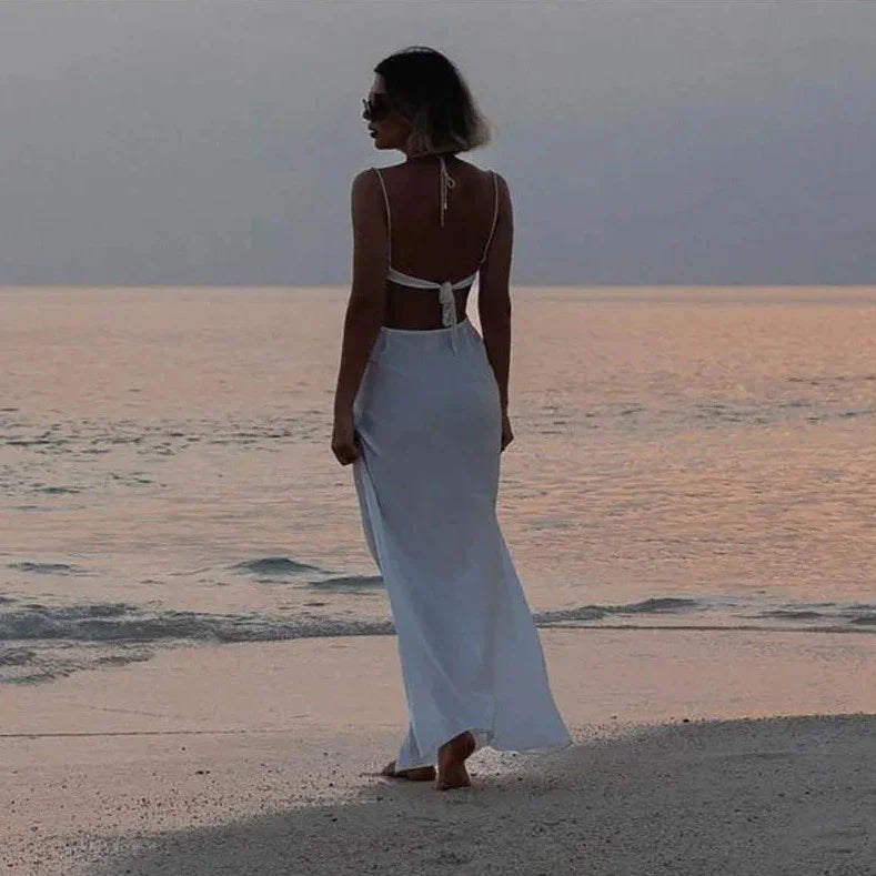 Levoire | Sans Manches Hult Décolleté Maxi Robe