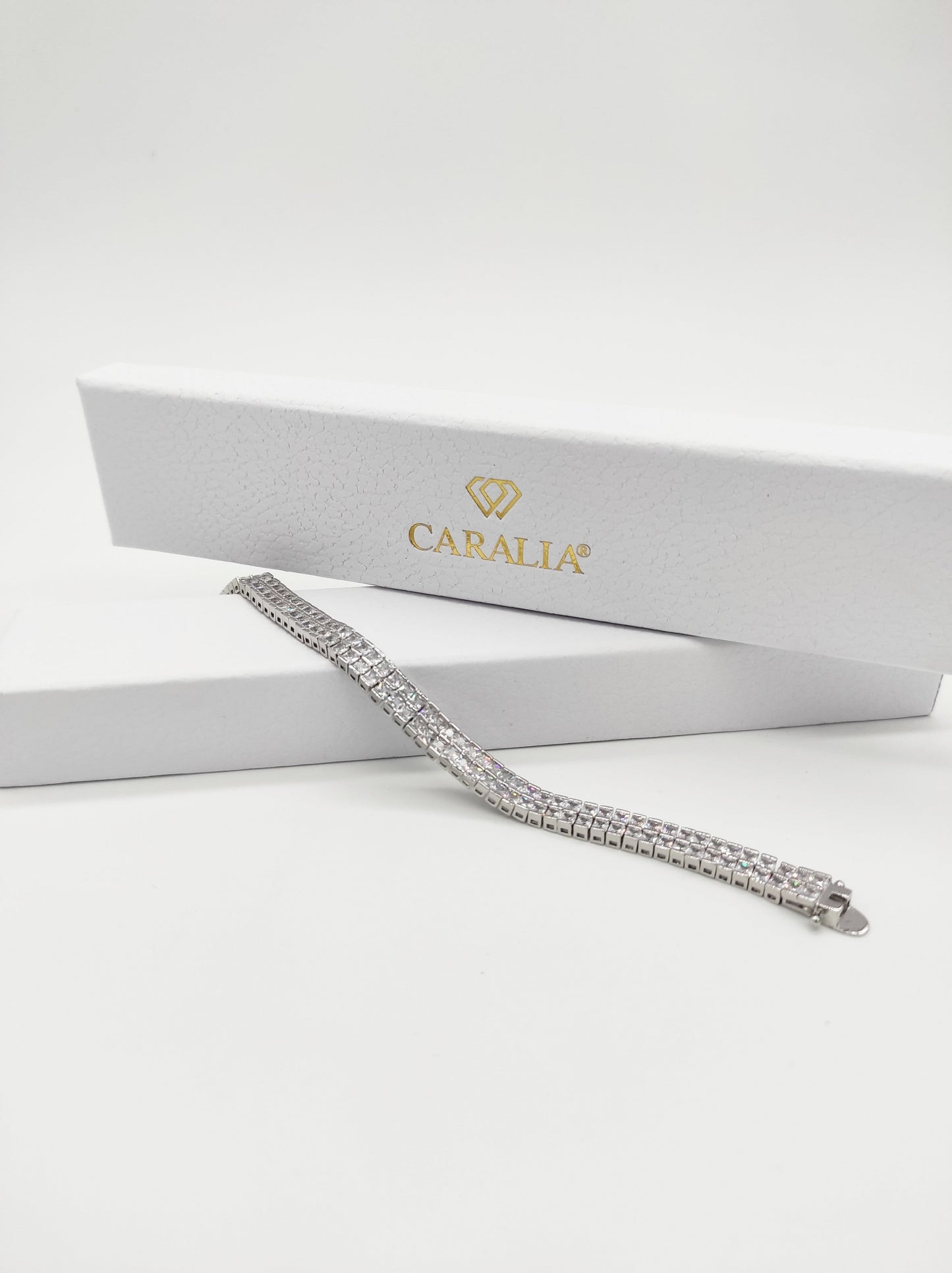 Levoire | Mathilde en zirconium plaqué rhodium orné de cristaux Scintillants - Livraison Offerte