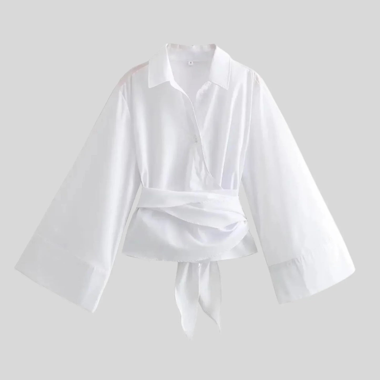 Levoire | Haut Ventilé Et Élégant Avec Deux Rangées De Boutons Et Col En V Blanc