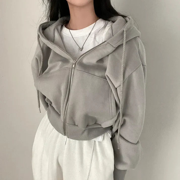 Levoire | Pull Avec Fermeture Éclair Pratique Pour Femmes Gris