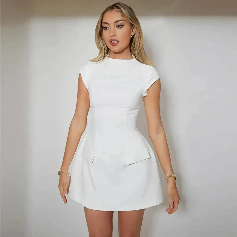 Levoire | Robe courte confortable pour femmes Blanc