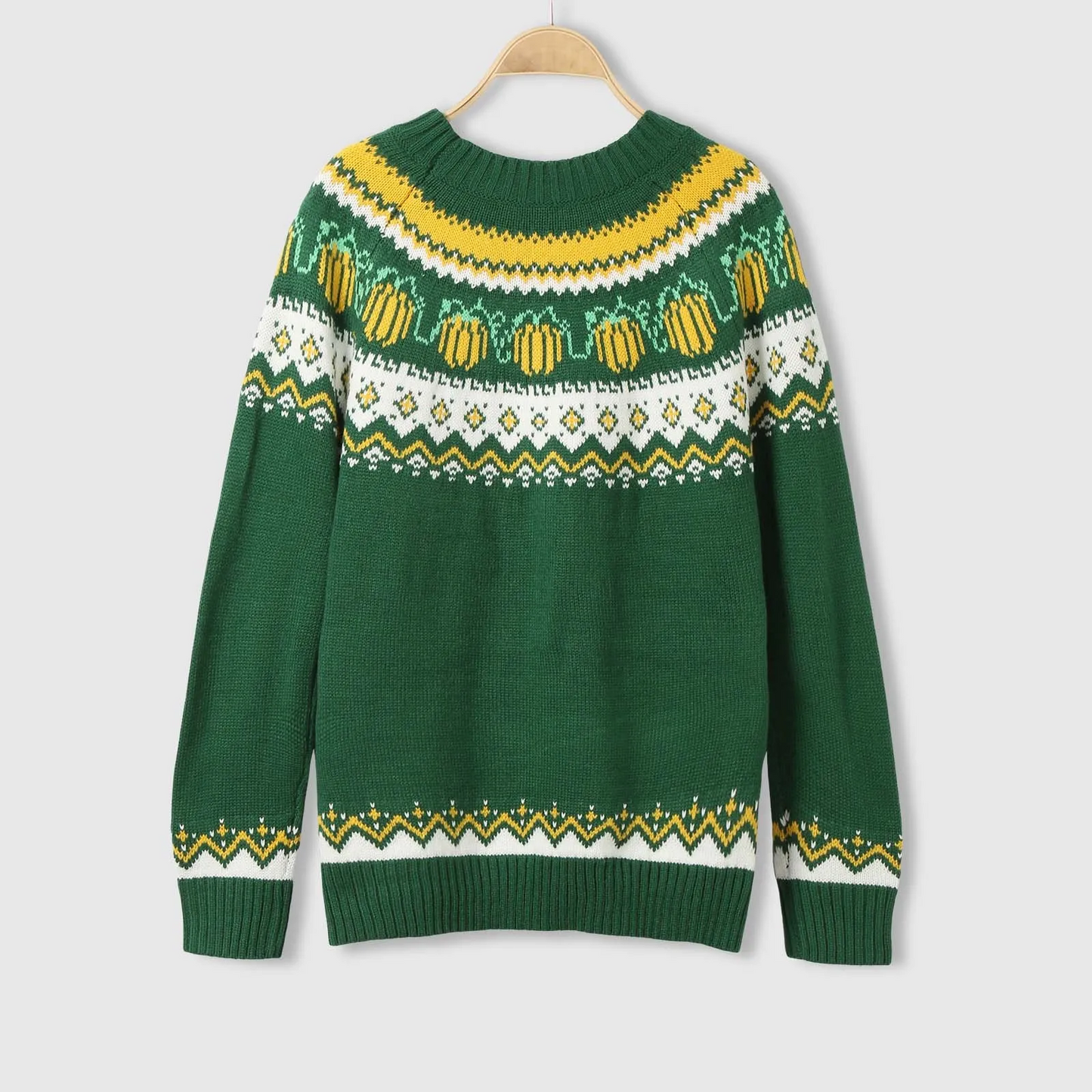 Levoire | Pull En Tricot À Col Rond Kürbis Vert