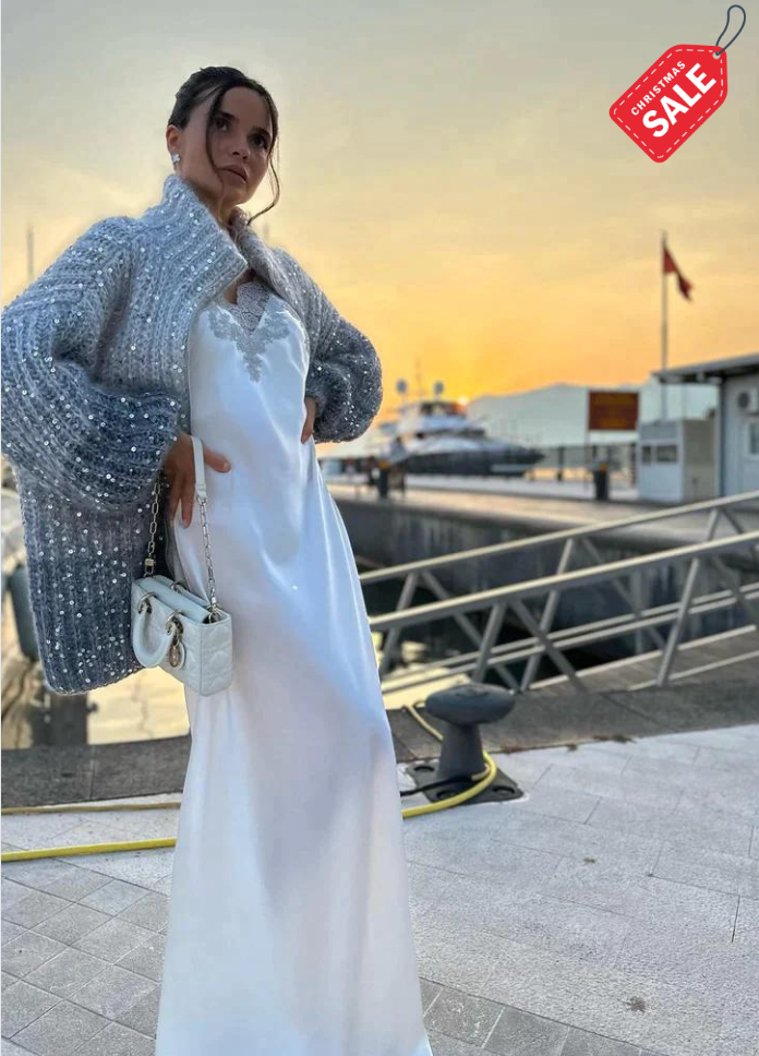 Levoire | Cardigan Long Pour Femme - Hiver Bleu