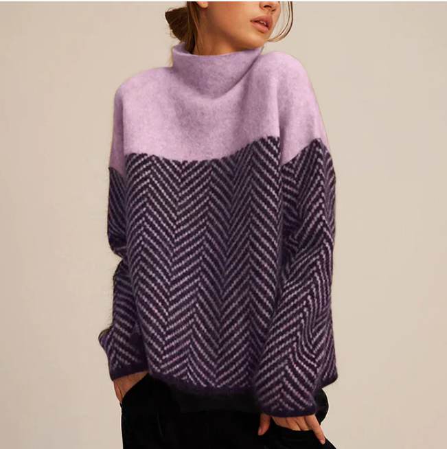 Levoire | Chauffant Pull Col Roulé Lilas Taille unique