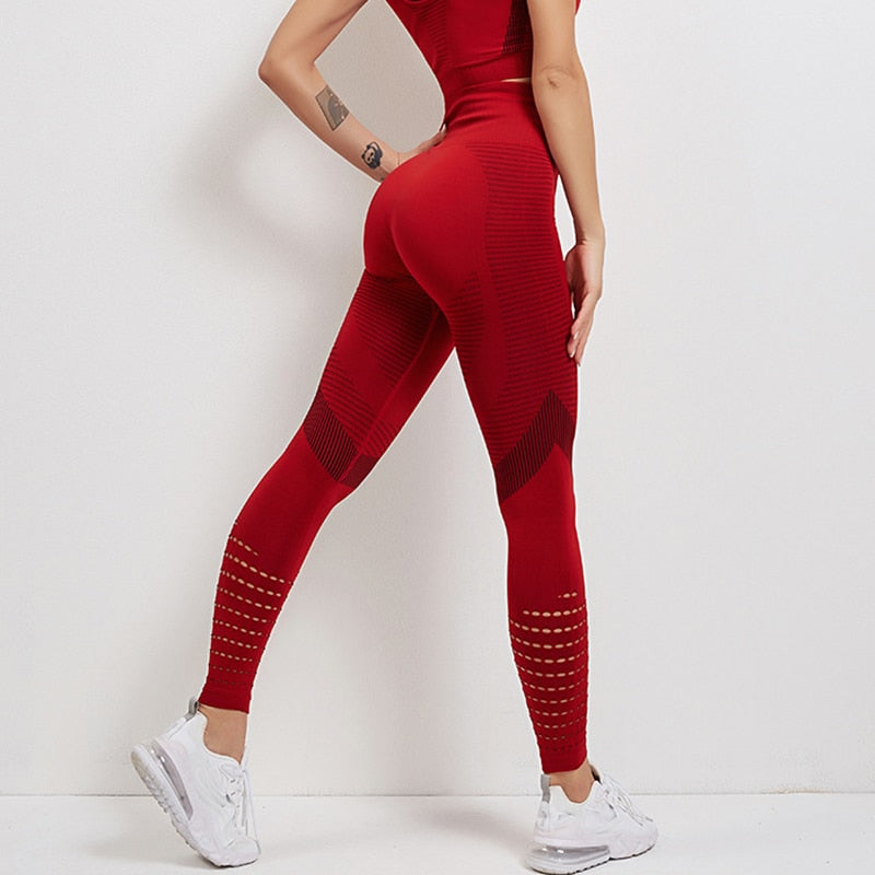Levoire | Leggings de sport avec Taille Haute et Liberté de Mouvement pour Femmes Rouge