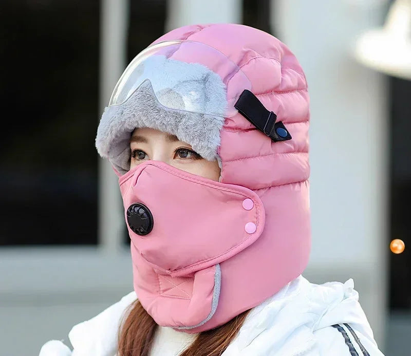 Levoire | Ski Hiver Unisexe Vent Et Lunettes Rose