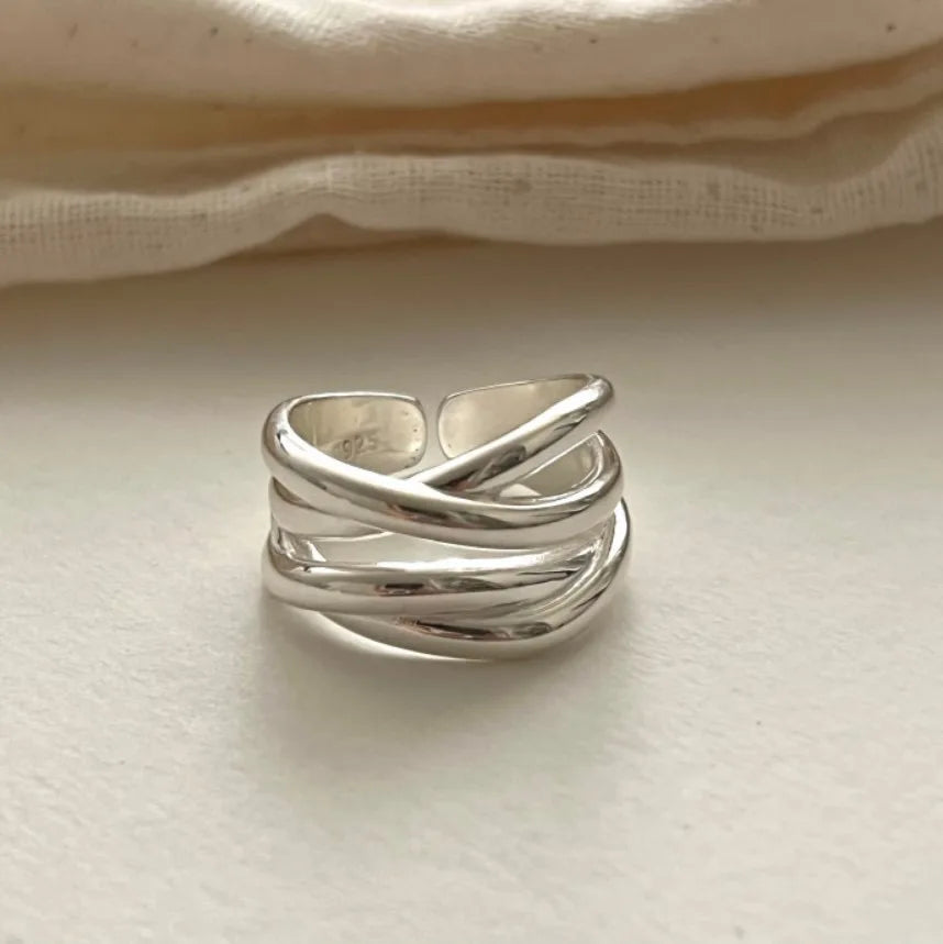 Levoire | Bague Géométrique En Argent Sterling 925