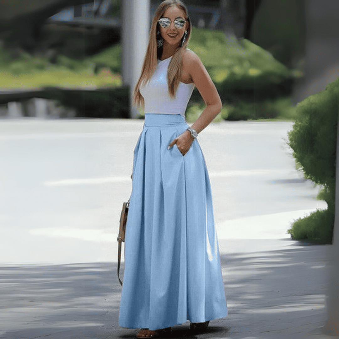 Levoire | Liukas Milieu Plissé Jupe Bleu