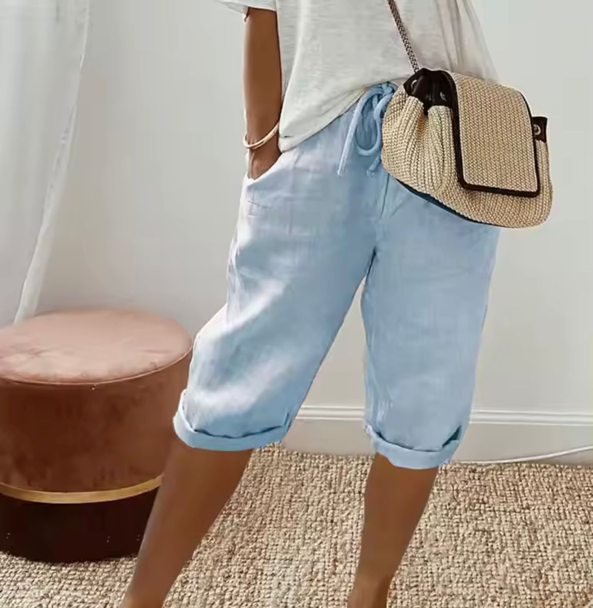 Levoire | Pantalons courts élégants Bleu clair