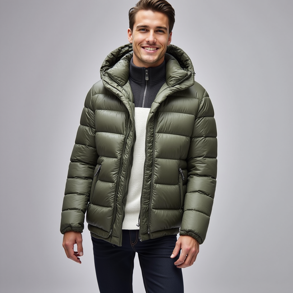 Levoire | Waterproof Hoodie Jacket With Long Sleeves And A Zipper Vert