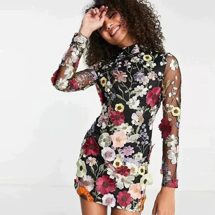 Levoire | robe à fleurs Noir