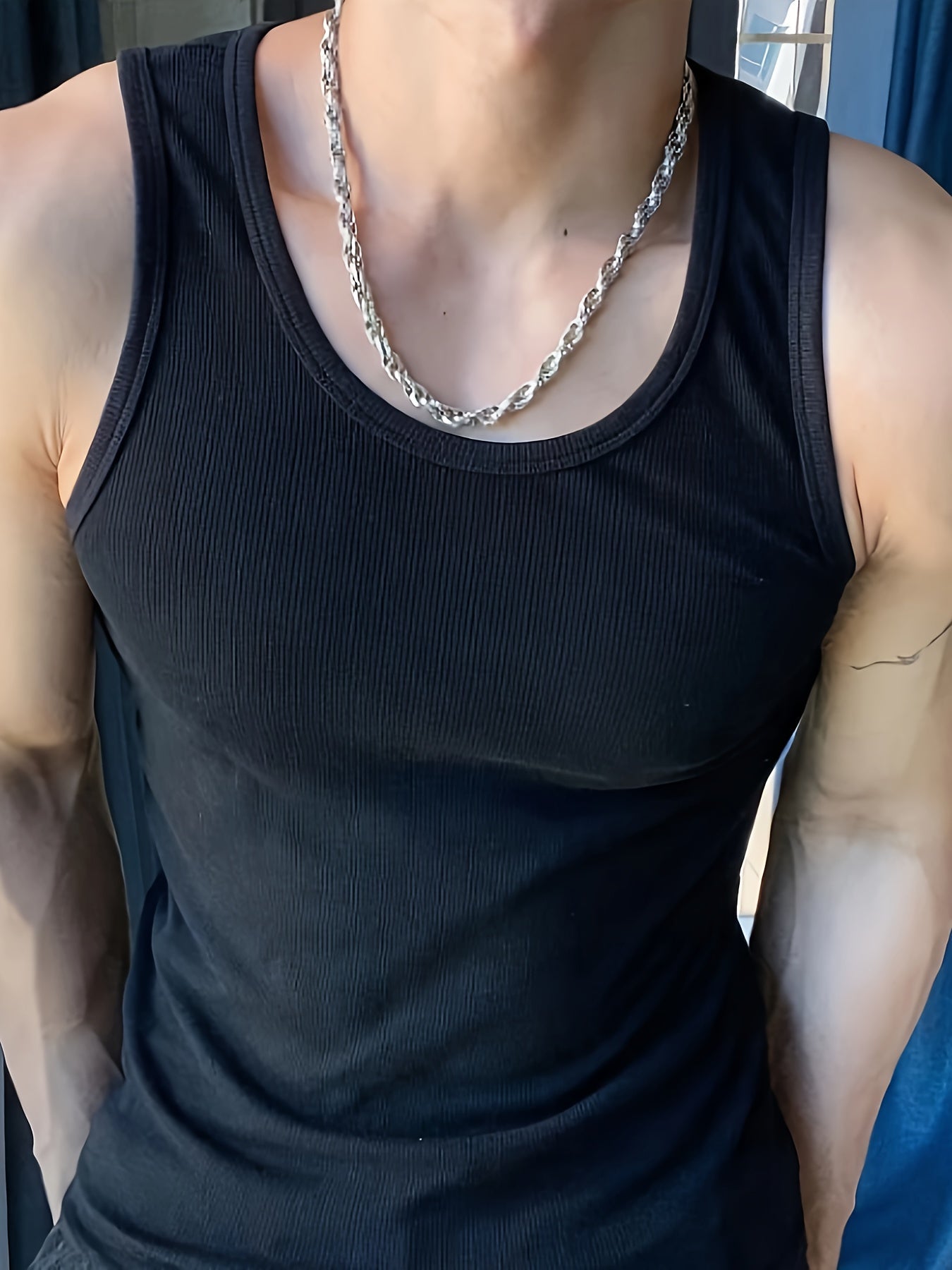 Levoire | Haut Respirant Homme Débardeur Pour Entraînements D'Été Noir