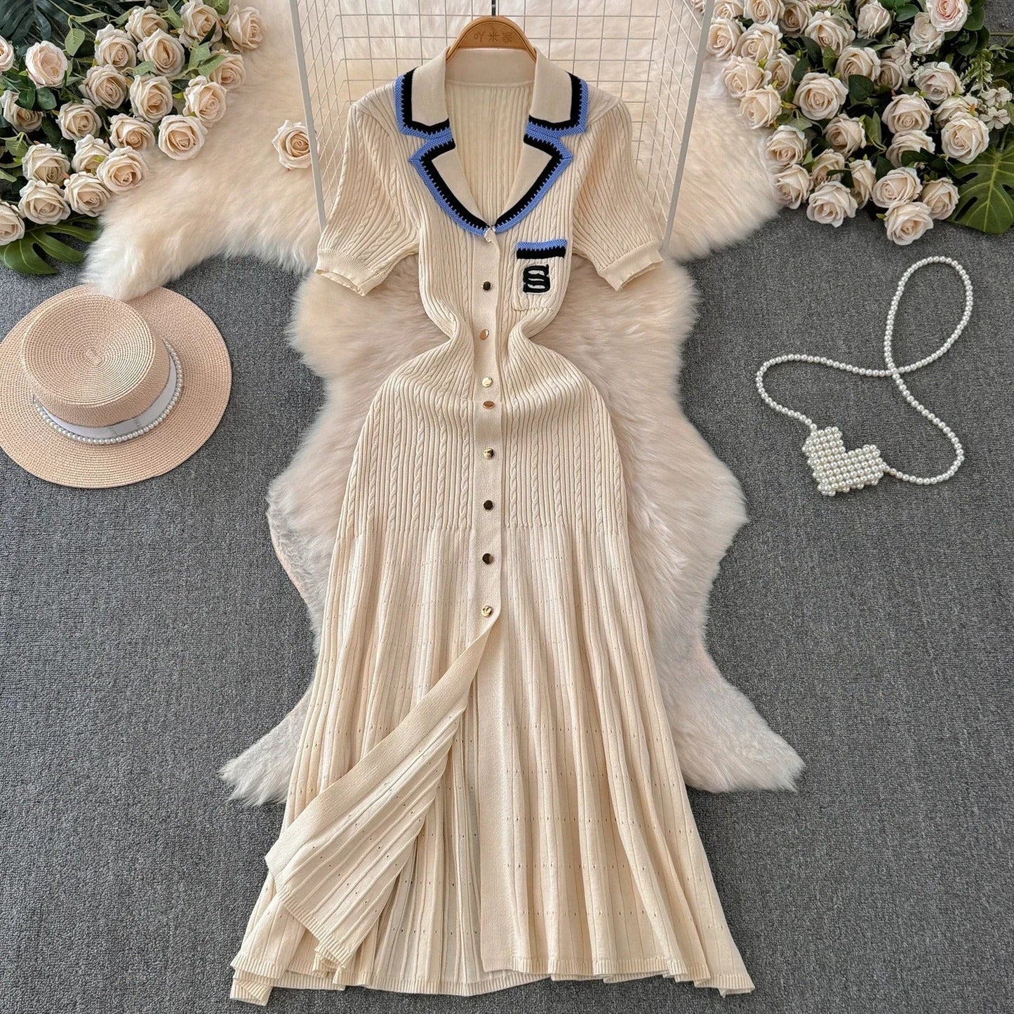 Levoire | longue en tricot pour femmes Beige Taille unique