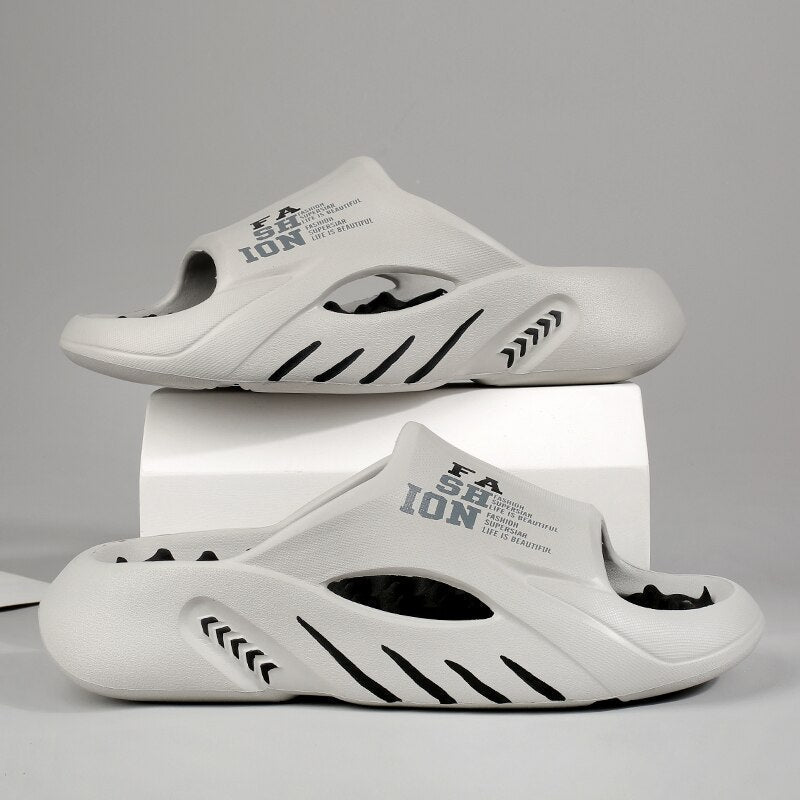 Levoire | Chaussons confortables Gris-Noir