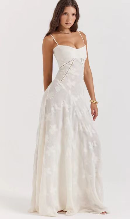 Levoire | Robe de soirée élégante avec haut tube Blanc