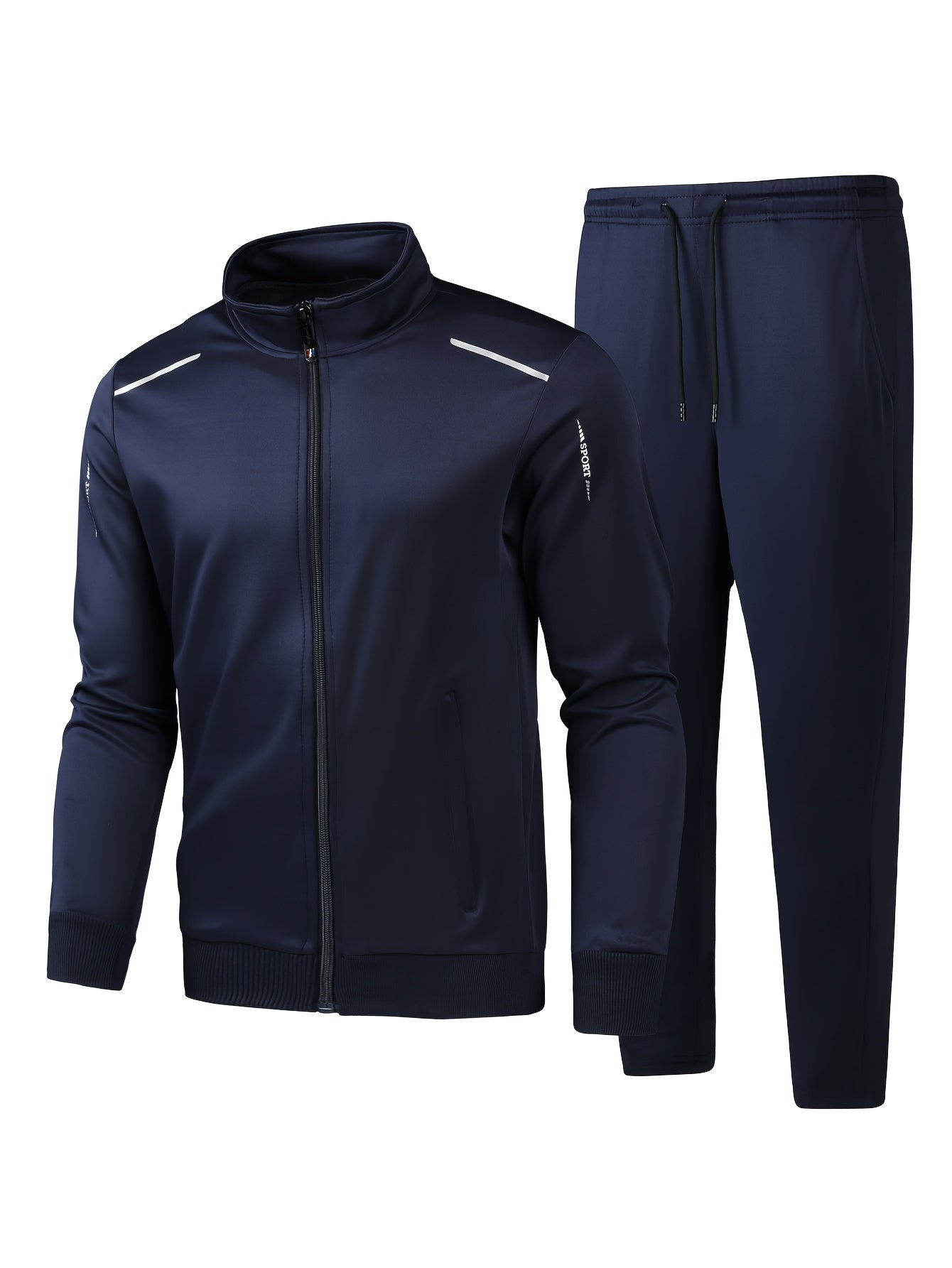 Levoire | Combinaison D'Entraînement Avec Col Montant Et Pantalon Décontracté Bleu