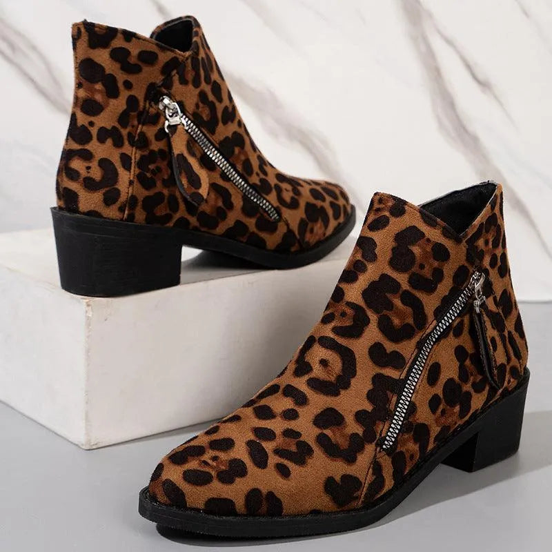 Levoire | Bottes à semelle épaisse Motif léopard