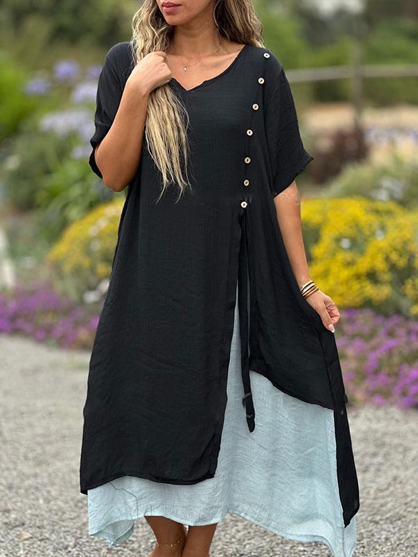 Levoire | Robe Confortable Avec En Coupe Noir
