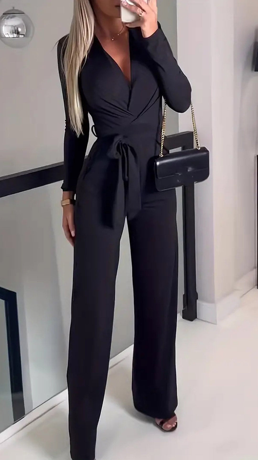 Levoire | Combinaison à manches longues à décolleté en V