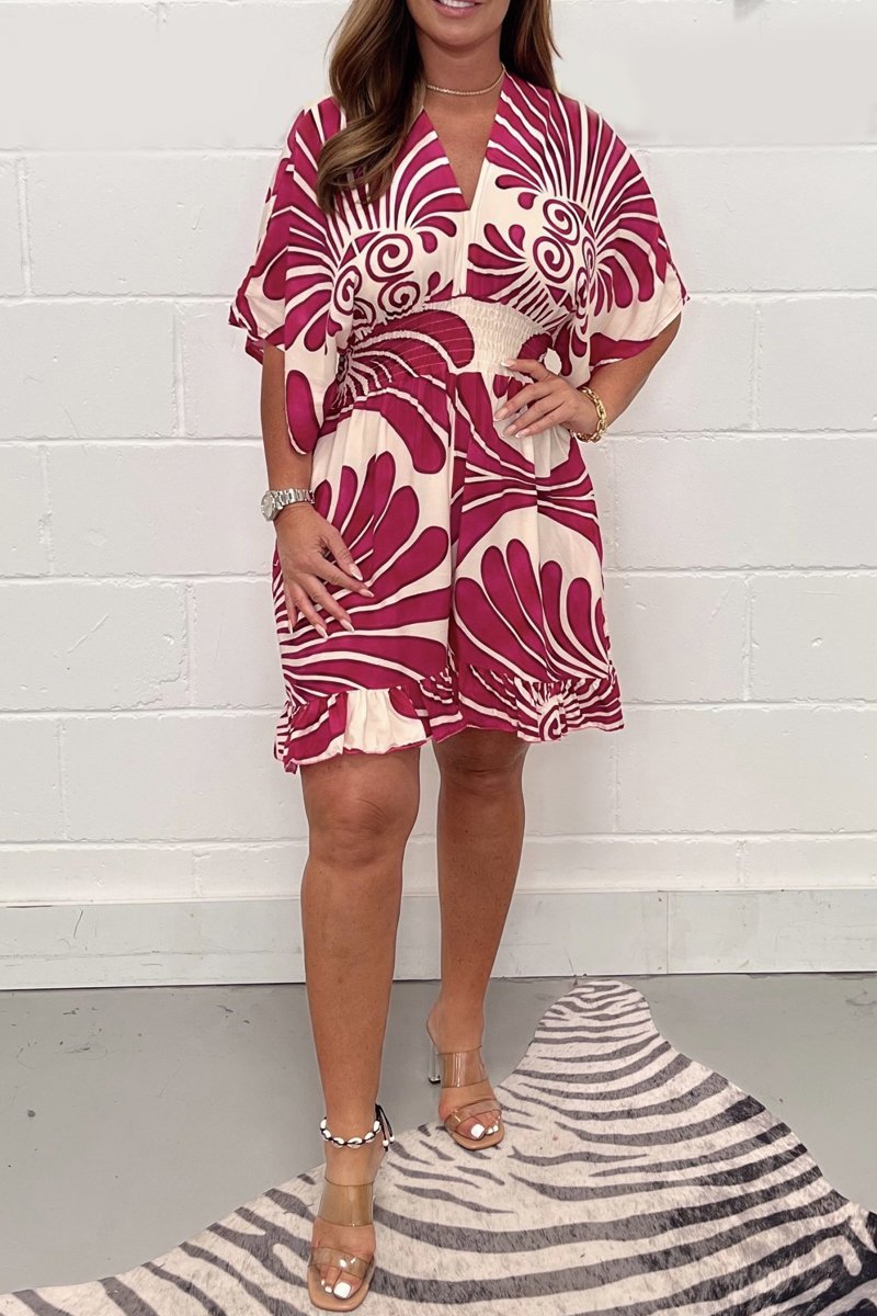 Levoire | Combinaison Imprimée Avec Décolleté En V Pour Des Occasions Spéciales Rot