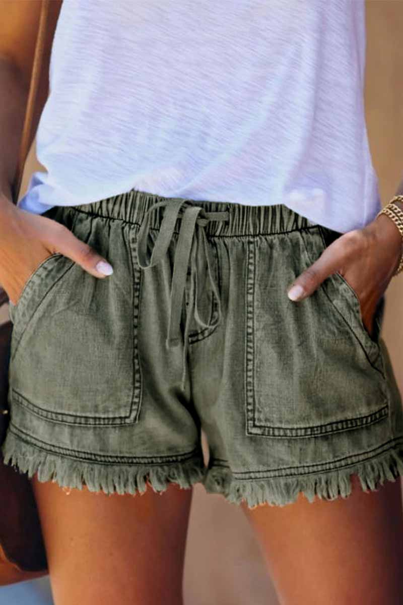 Levoire | Short en jean tendance Vert