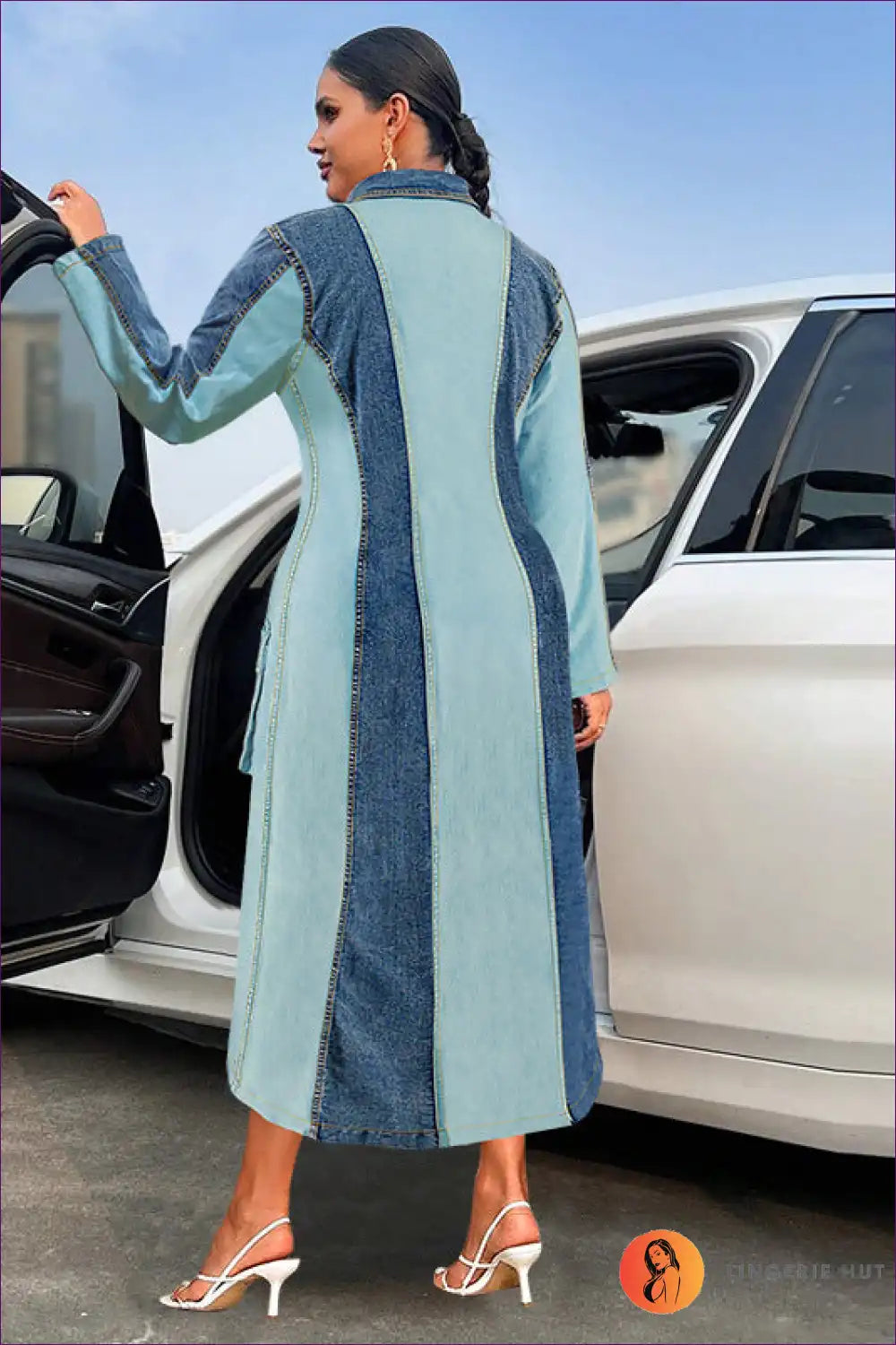 Levoire | Élégante combinaison en denim à panneaux – Le style sans effort rencontre l'élégance moderne