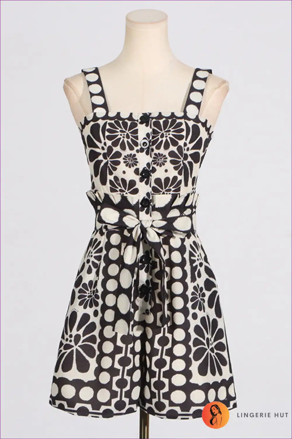 Levoire | Robe à volants fleurie – Magie d'été Noir