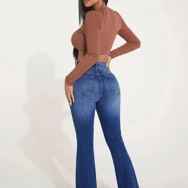 Levoire | Pantalon large extensible taille haute