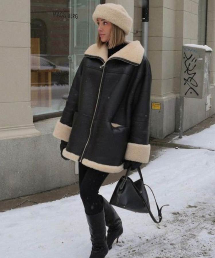 Levoire | Long Womens Coat Black FR The Elegant Appearance Noir