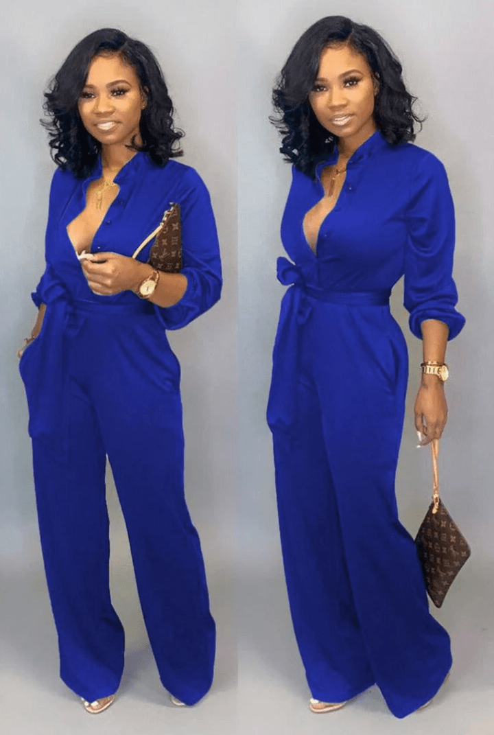 Levoire | Combinaison élégante à manches longues pour femmes Bleu