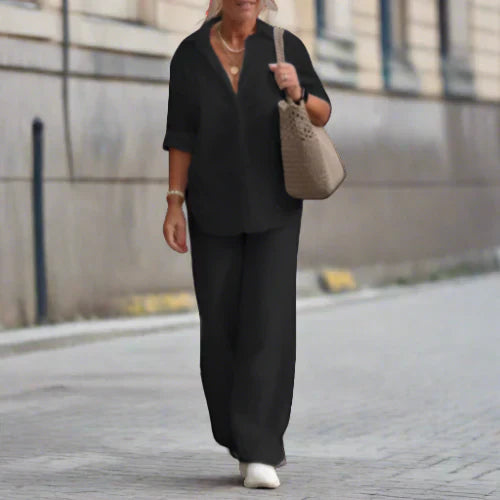 Levoire | Ensemble Élégant Deux Pièces Femme Noir