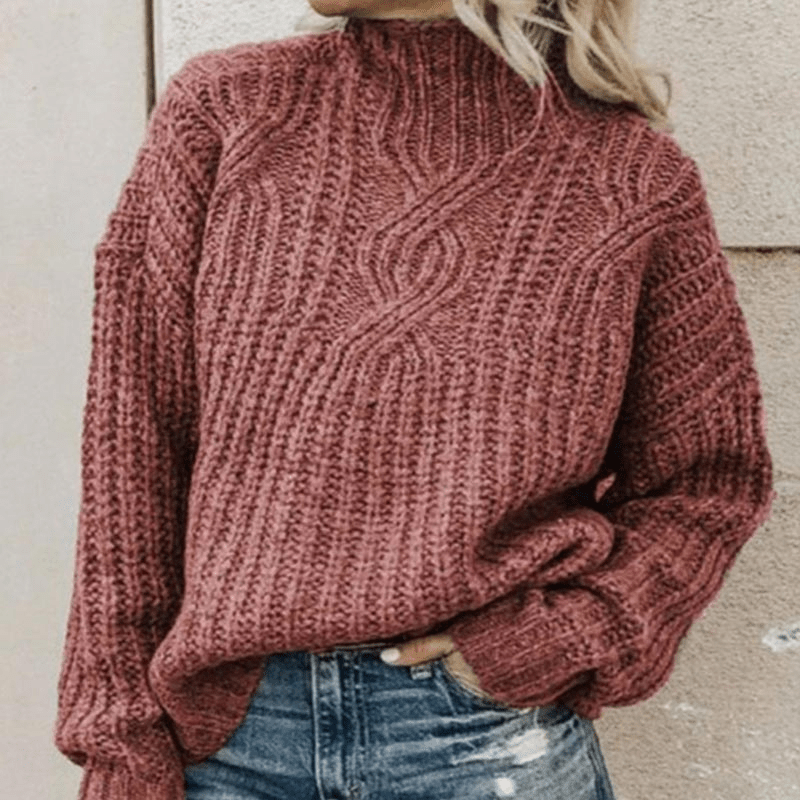 Levoire | Pull élégant pour femmes Chaud & Confortable Design classique Rot
