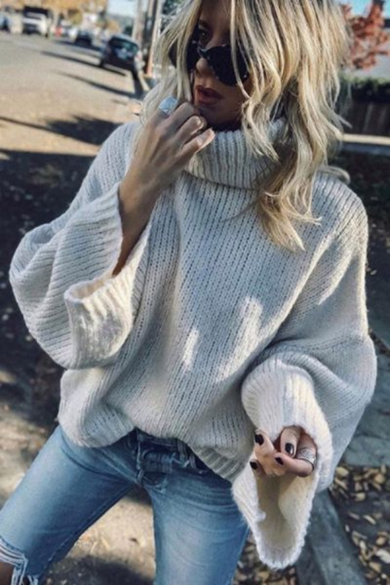 Levoire | Pull Chaud Pour Femmes Dans Un Look D'Hiver Blanc