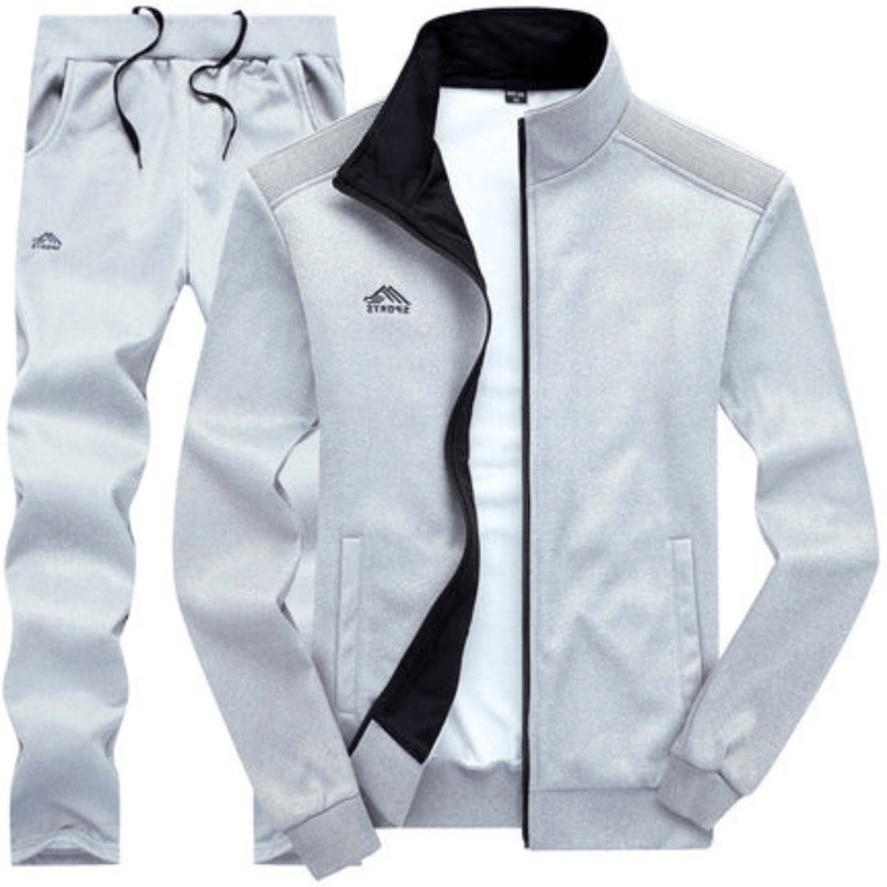 Levoire | Ensemble d'entraînement pour hommes avec impression en lettres tendance et confortable Gris