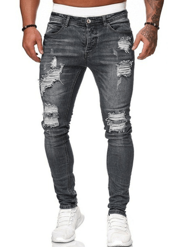 Levoire | Jean Skinny Déchiré Homme Gris