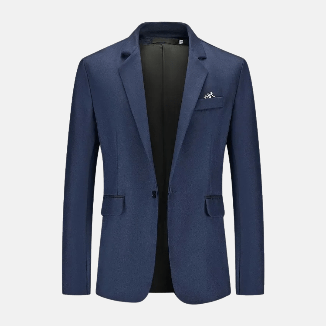 Levoire | Blazer pour hommes élégant Tissu doux Style polyvalent Bleu marine