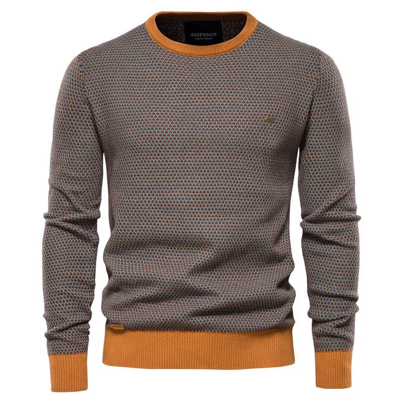 Levoire | Pull Pour Hommes Avec Motif Losanges khaki