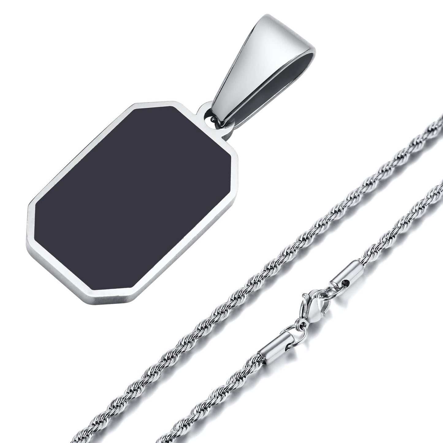Levoire | Collier en Acier Inoxydable avec Finition Émaillée et Design Audacieux pour Femme Argent