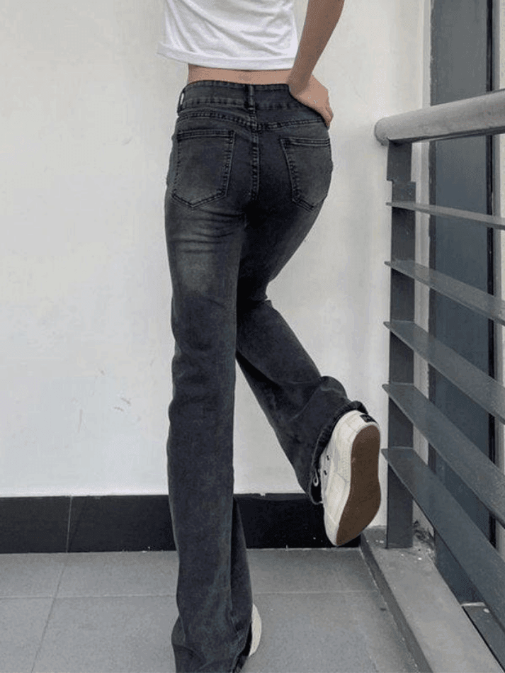 Levoire | Jean Skinny Flare À Chevilles Weinlese