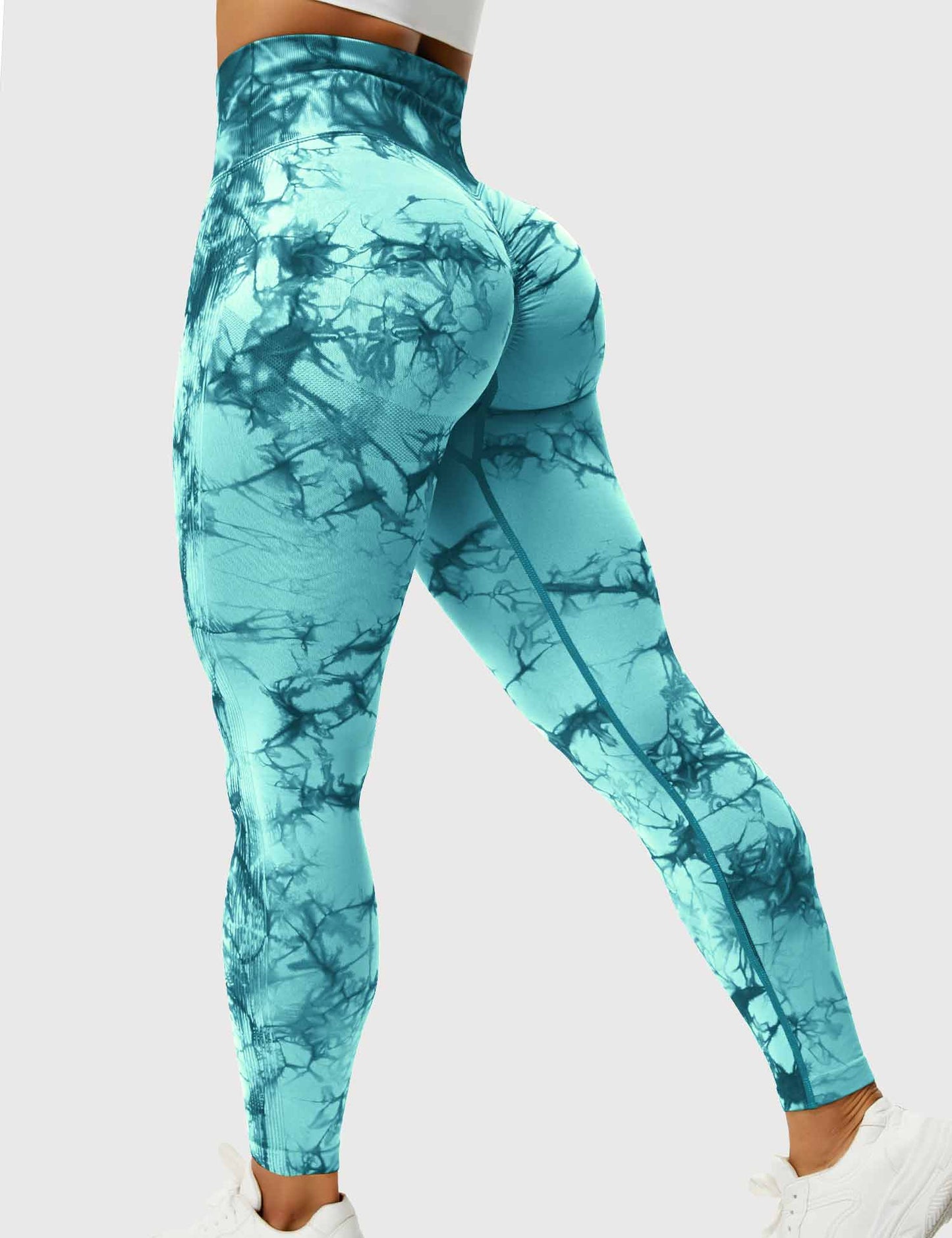 Levoire | Leggings Tie Dye Pour Femmes Clara Cyan Bleu - ÉPUISÉ