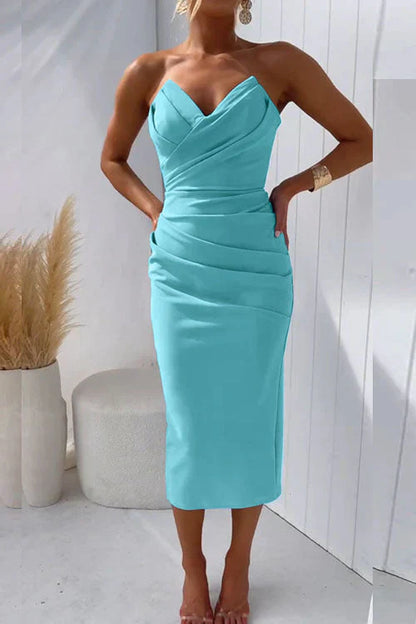 Levoire | Robe Élégante En Satin Et Confortable Vert