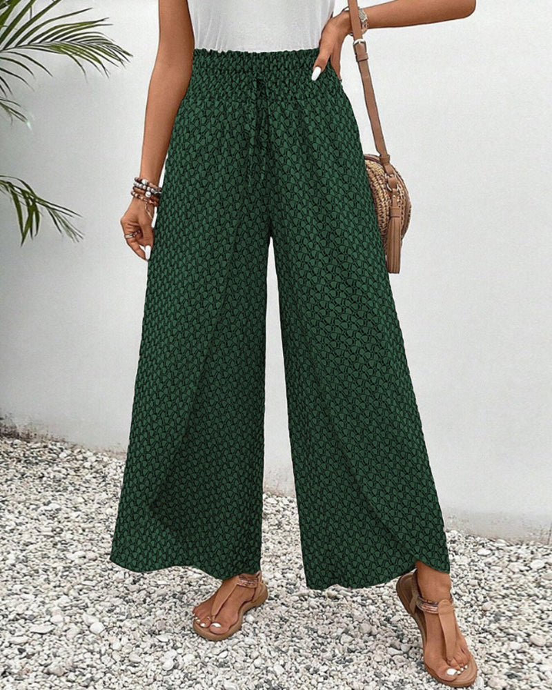 Levoire | Pantalon Femme Avec Impression Géométrique Vert