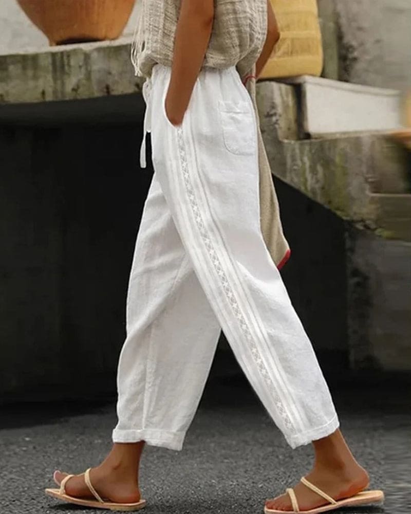Levoire | Pantalon En Dentelle Dans Une Couleur Blanc