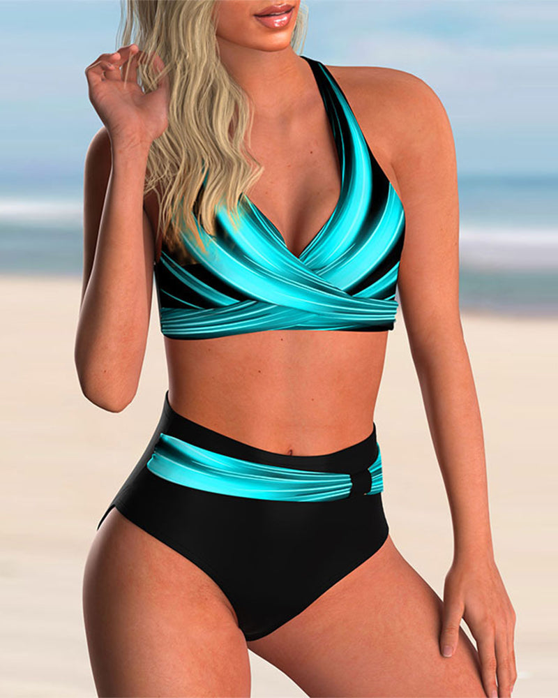 Levoire | Ensemble De Bikini Avec Décolleté Croisé Et Imprimé