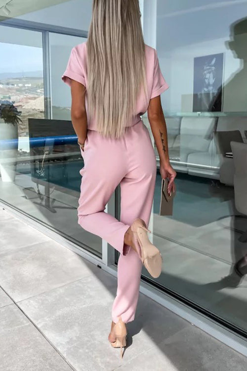 Levoire | Combinaison Élégante À Trou Clé Avec Ceinture Pour Femmes