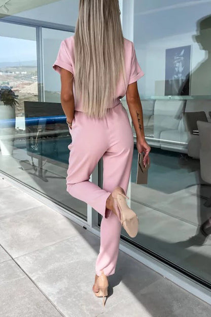 Levoire | Combinaison Élégante À Trou Clé Avec Ceinture Pour Femmes