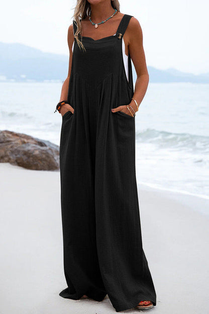 Levoire | Combinaison Confortable Style Bohemian Aere Coupe Detendue Femmes Noir