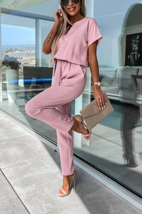 Levoire | Combinaison Élégante À Trou Clé Avec Ceinture Pour Femmes