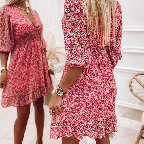 Levoire | Robe Charmante à Imprimé Fleuri